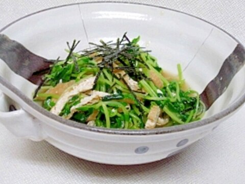 油揚の含め煮がポイント☆　「豆苗の和え物」